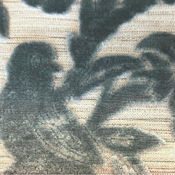 After the Storm Delft Luxury Cut Velvet Fabric - Picture 2 of 6